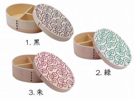 紀州漆器 曲げわっぱ まげわっぱ 弁当箱 白木唐草 赤［YS74］ 303446_CR112VC03