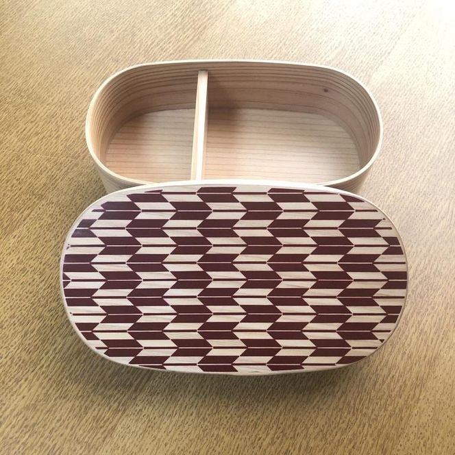 紀州漆器 曲げわっぱ 弁当箱 矢羽 朱（九州国産日田杉）［YS93］ 303446_CR134