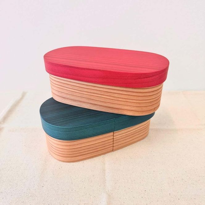 ［千草（青）］曲げわっぱ 弁当箱 紀州塗り 麗 URARA 国産 日田杉 被せ蓋 日本製［YS130］ 303446_CR169VC02