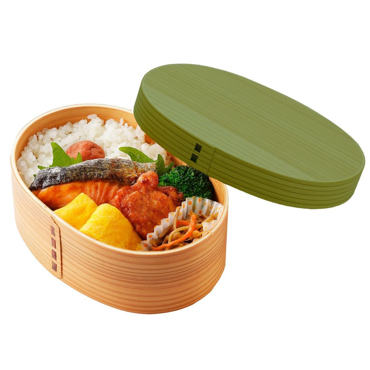 [リーフグリーン]曲げわっぱ 弁当箱 一段 カラー 紀州漆器 伝統工芸[YS134] 303446_CR170VC04