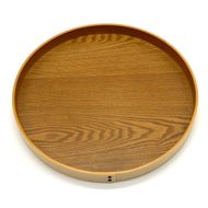 ［ライトブラウン］木製 お盆 曲げわっぱ カラー丸盆 まげわっぱ 紀州漆器［YS143］ 303446_CR173VC01