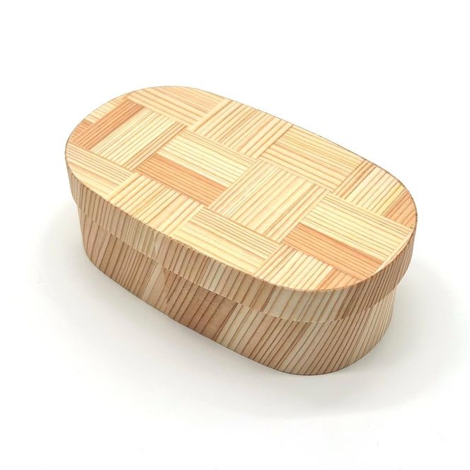 ★九州杉 国産 曲げわっぱ 網代柄 被せ蓋 弁当箱 まげわっぱ 303446_CR183