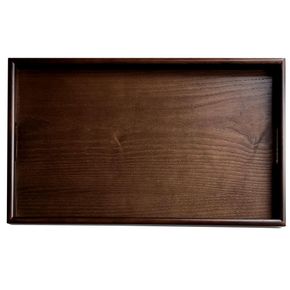 ★60cm 木製 長手盆 お盆【コクタン調】 紀州漆器 二尺 大きな 大きい トレー 303446_CR007VC03