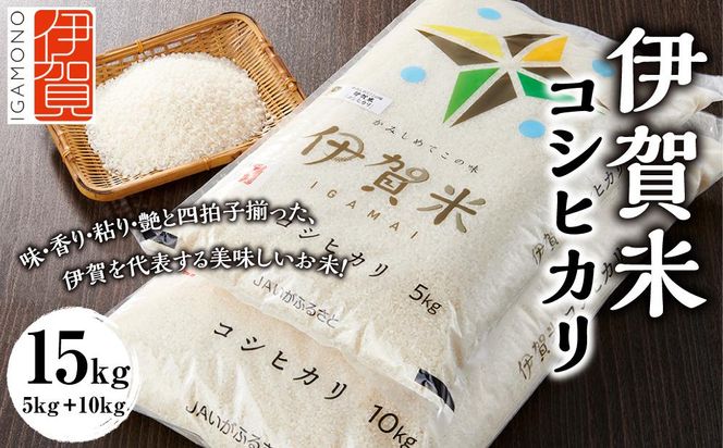 令和6年産 伊賀米コシヒカリ 15kg（5kg＋10kg） 242161_CE002