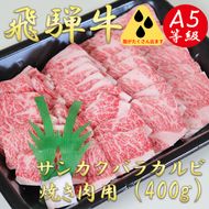 AB-40 A5飛騨牛サンカクバラカルビ焼き肉用400g