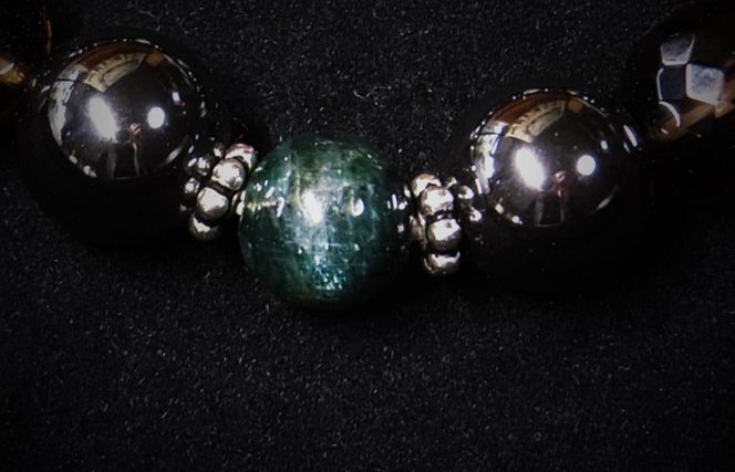 099H2103 天然石ブレスレット 「戦う戦士たちへ」ブラック