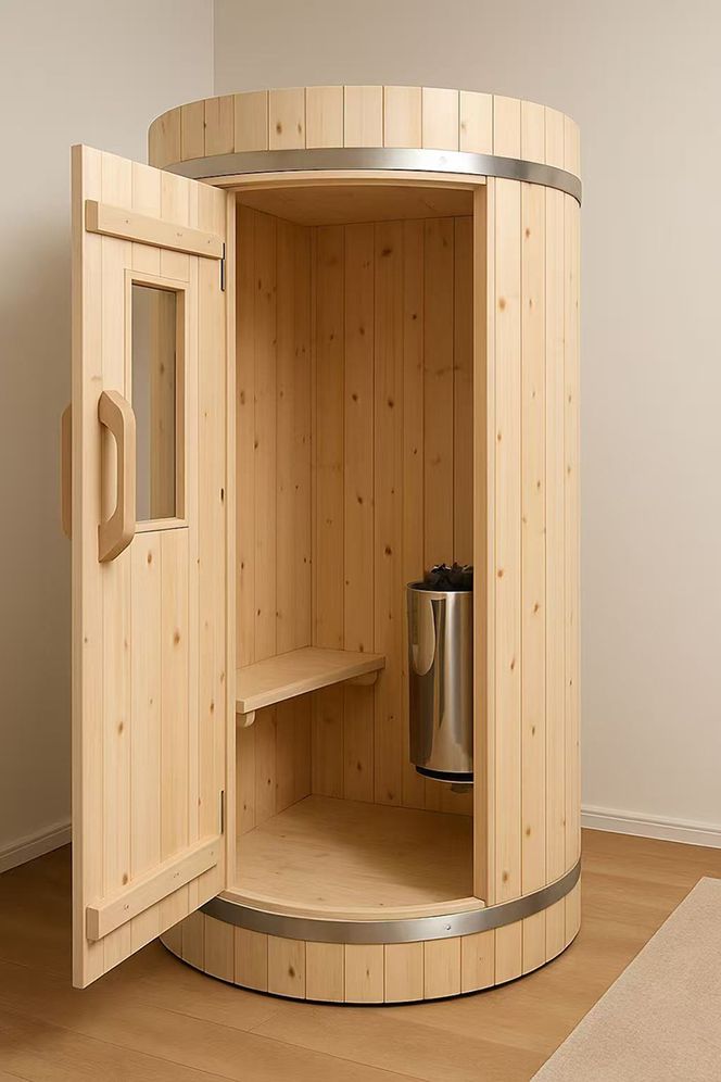 家庭用フィンランド式バレルサウナ「俺の蒸樽」※申込前に要連絡※ ヒノキ 檜 樽型［163Y01］家庭用 フィンランド式 バレルサウナ 俺の蒸樽 申込前に要連絡 ヒノキ 1人用 サウナ 樽型 贅沢
