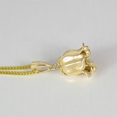 ダイヤモンド ペンダント スズランベル K24 純金  （21123）　BR-47