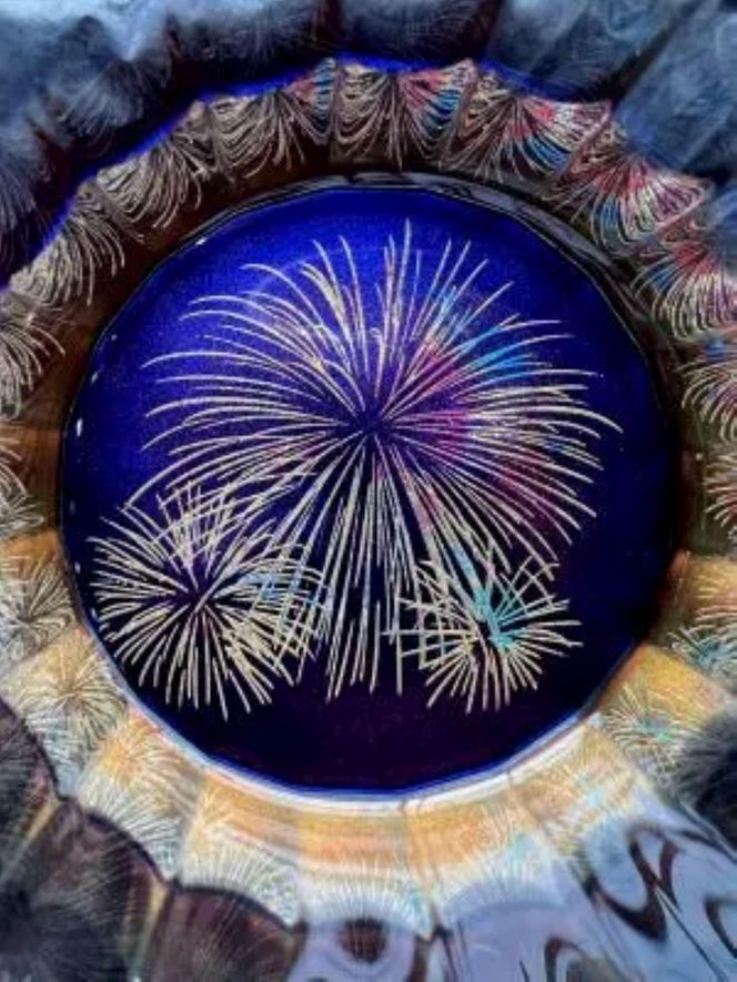 ウィスキーグラス 花火（マジョブルー）【NF2】 303446_CU90014