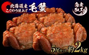 毛蟹 ボイル済み 冷凍 5尾セット 約2kg BM251