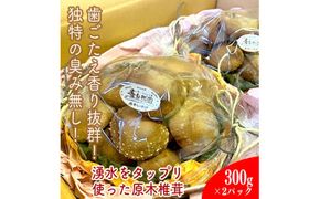 142-1698　小田原の里山で湧水を贅沢に使って育てた原木生椎茸(300g×2パック)