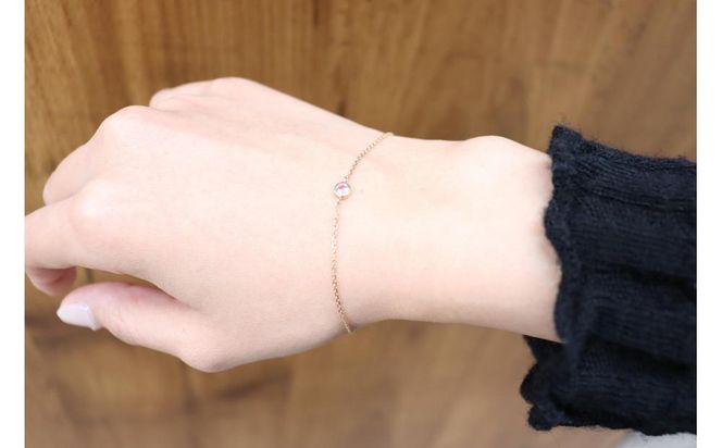 【プレゼント包装付き】誕生石ブレスレット（K18 /ハンドメイド） 232238_WW079-PR