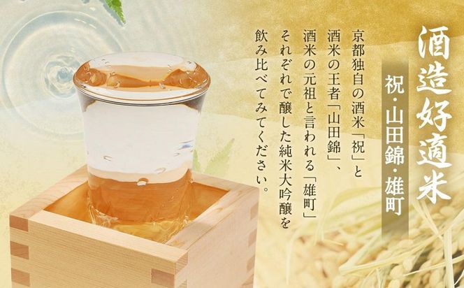 【吟醸酒房 油長】京都伏見の酒　酒造好適米 「祝」「山田錦」「雄町」飲み比べセット 261009_A-CN004