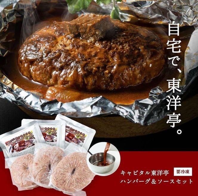 【キャピタル東洋亭本店】明治30年創業「東洋亭」の百年洋食ハンバーグセット（5人前）［ 京都 北山 洋食 お客様の7割が注文する大人気ハンバーグ おいしい 人気 おすすめ グルメ 老舗 お取り寄せ ］ 261009_A-EU010