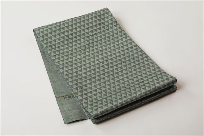 丹後の藤布　京袋帯「古代藤糸段文」　濃い青　FY00078