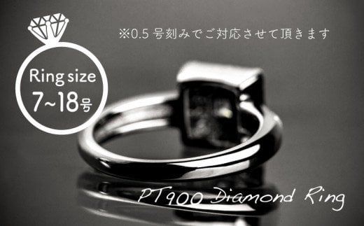GF016【都留市ふるさと納税】 pt900 ダイヤモンドリング　0.65ct（RP_MR-975）