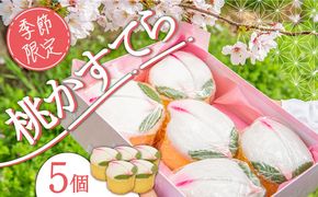 【2026年2月〜発送】【ひなまつり着日指定可】 桃カステラ 5個入り / かすてら カステラ 桃かすてら 節句 / 南島原市 / 本田屋かすてら本舗 [SAW037]
