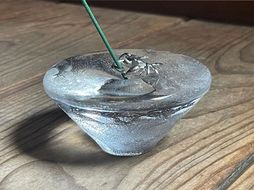 【清課堂】ガラスの池 香立てセット（沢蟹） 261009_B-AD03