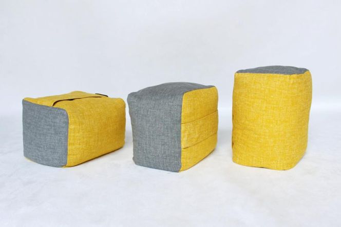 【 洛中高岡屋 】３つの高さで寛げるアイテム『コロミィ』（紙屋紙＆菜の花） 261009_B-BZ81