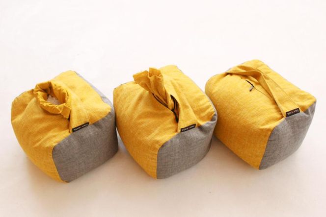 【 洛中高岡屋 】３つの高さで寛げるアイテム『コロミィ』（紙屋紙＆菜の花） 261009_B-BZ81