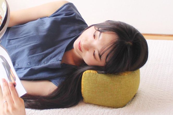 【 洛中高岡屋 】３つの高さで寛げるアイテム『コロミィ』（萌黄＆菜の花） 261009_B-BZ82