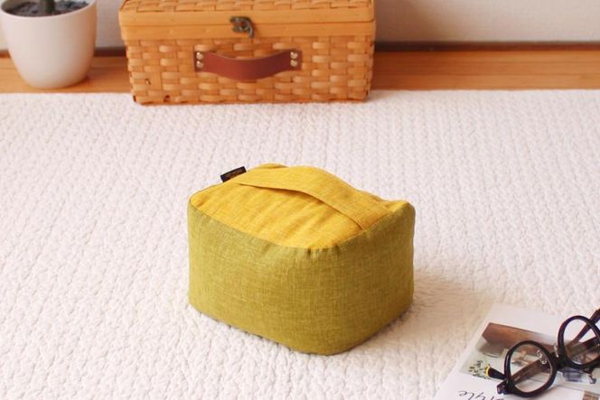 【 洛中高岡屋 】３つの高さで寛げるアイテム『コロミィ』（萌黄＆菜の花） 261009_B-BZ82