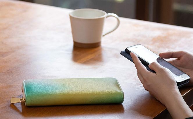 【池内友禅】SOMEA brume 長財布(レモン)｜京都 友禅染 ブランド 財布 人気［ 京都 サイフ おすすめ 革製品 本格 通勤 雑貨 高級 男女兼用 お取り寄せ 通販 送料無料 ふるさと納税 ］ 261009_B-CA90