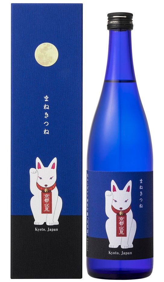 【玉乃光酒造】純米吟醸 青まねきつね・米焼酎まねきつね セット（化粧箱入り） 261009_B-DK02