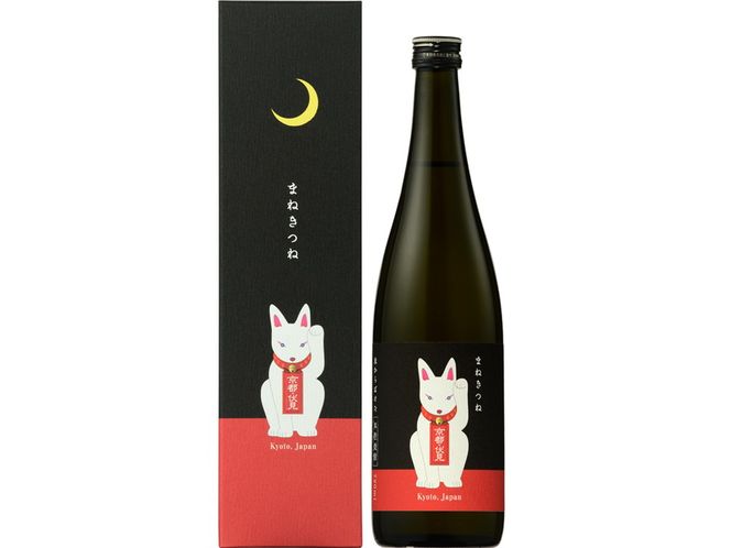 【玉乃光酒造】純米吟醸 青まねきつね・米焼酎まねきつね セット（化粧箱入り） 261009_B-DK02