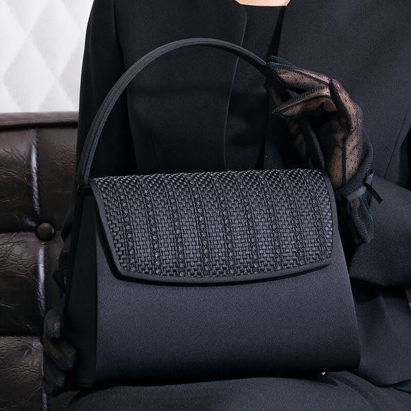 【岩佐】手織リボンメッシュフォーマルバッグ 261009_B-DS05