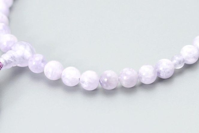 【京念珠】数珠 藤雲石 正絹房【土屋念珠店/女性用/レディース/念珠/略式/3747】 261009_B-FR52