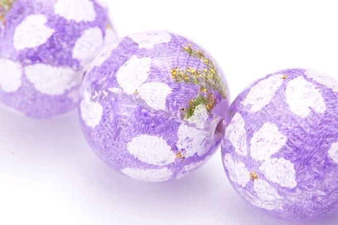 【京念珠×京ちりめん】藤雲石 数珠袋付き ラベンダー【土屋念珠店/女性用/レディース/数珠/略式/仏具】 261009_B-FR82