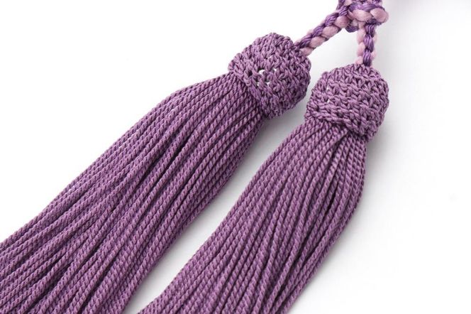 【京念珠×京ちりめん】藤雲石 数珠袋付き ラベンダー【土屋念珠店/女性用/レディース/数珠/略式/仏具】 261009_B-FR82