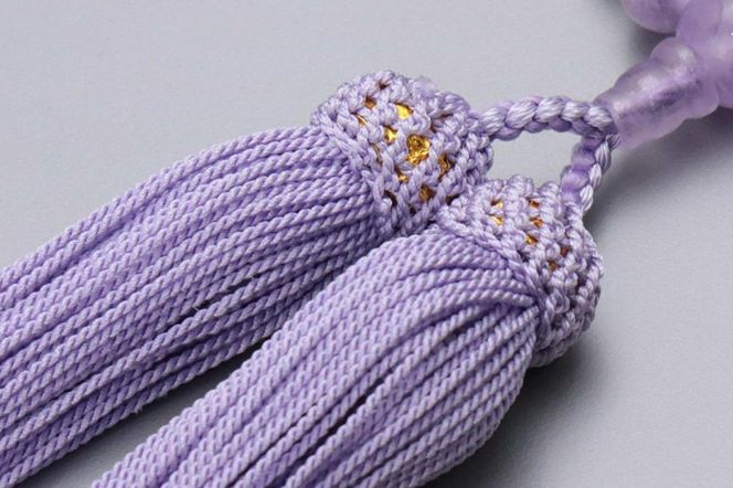 【京念珠】 厳選 藤雲石 7mm玉 正絹頭房【土屋念珠店/女性用/レディース/念珠/略式/3697】 261009_B-FR91