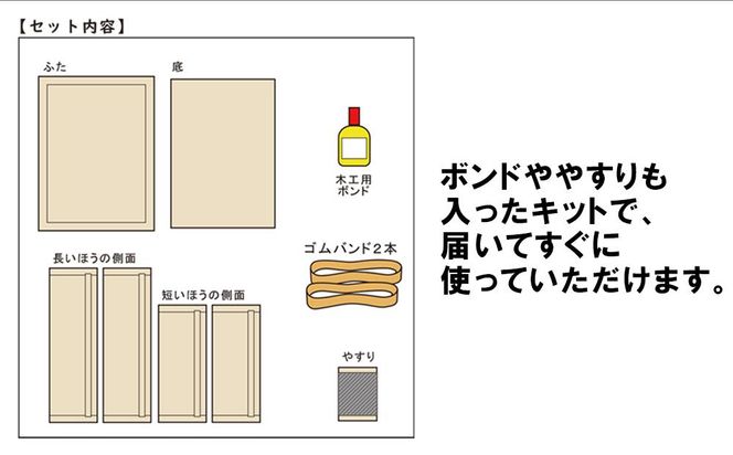 【函七工房】サシモノッチ（サシモノ製作キット）（桐） 261009_B-HX06