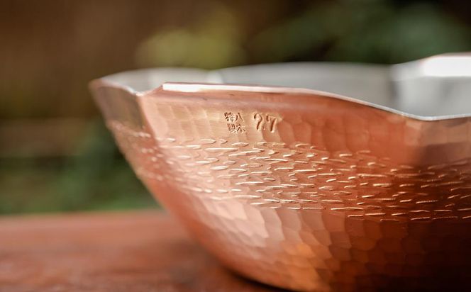 【八木庖丁店】手打ち銅製 八角水煮鍋(9寸) 261009_B-JU13