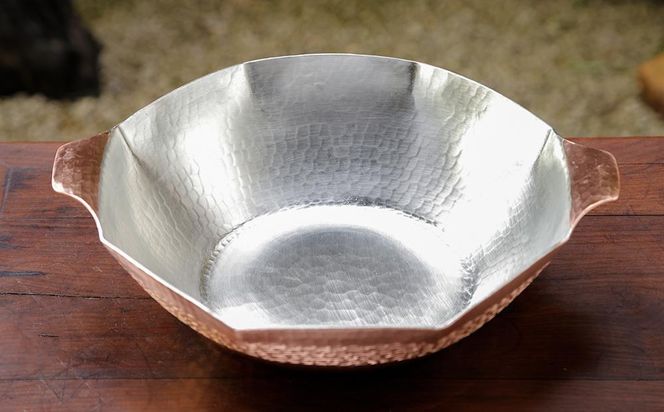 【八木庖丁店】手打ち銅製 八角水煮鍋(9寸) 261009_B-JU13