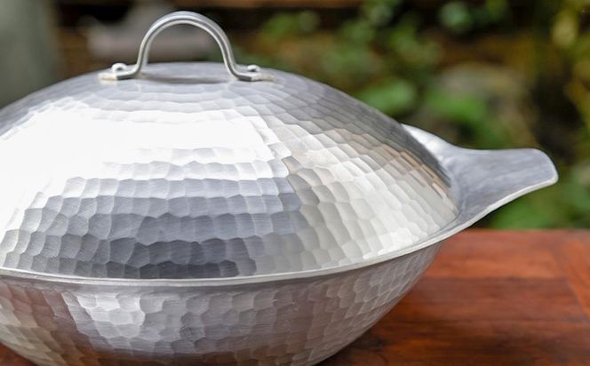 【八木庖丁店】手打ちアルミ製 よせ鍋(9寸) 261009_B-JU23