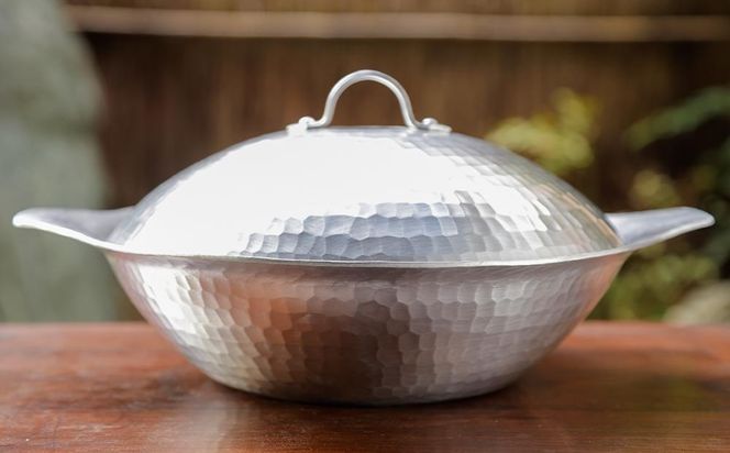 【八木庖丁店】手打ちアルミ製 よせ鍋(9寸) 261009_B-JU23