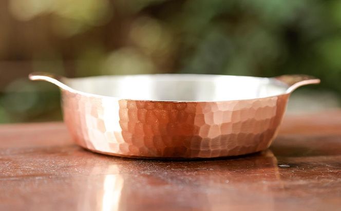 【八木庖丁店】手打ち銅製 グラタン皿(12cm) 261009_B-JU26