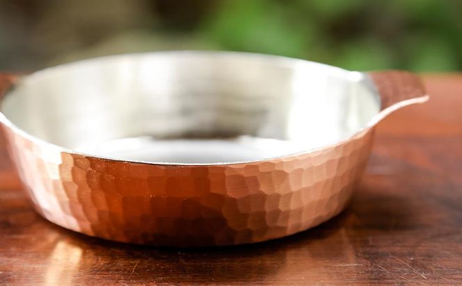 【八木庖丁店】手打ち銅製 グラタン皿(12cm) 261009_B-JU26