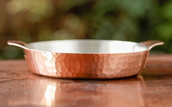 【八木庖丁店】手打ち銅製 グラタン皿(15cm) 261009_B-JU27