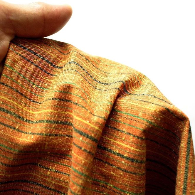 【工夫庵】唐桟縞（とうざんじま）座布団 オレンジ（2枚セット）（OR） 261009_B-NS07VC01