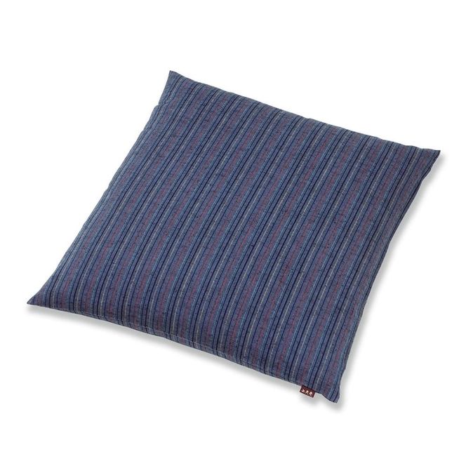 【工夫庵】唐桟縞（とうざんじま）座布団 紺（2枚セット）（BB） 261009_B-NS07VC02