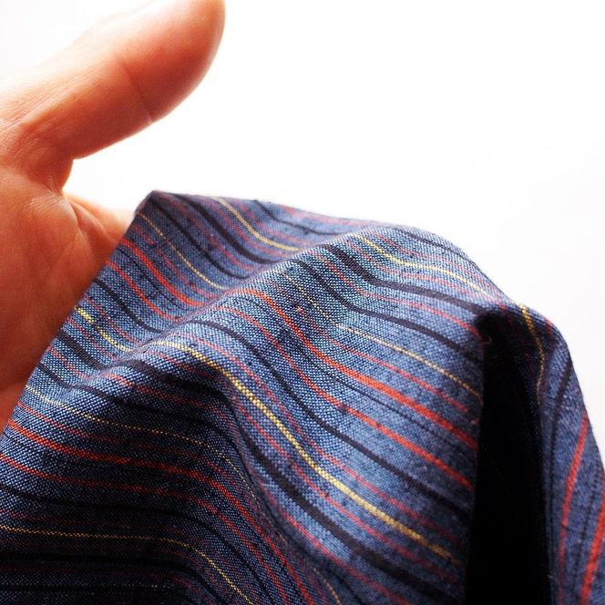 【工夫庵】唐桟縞（とうざんじま）座布団 紺（2枚セット）（BB） 261009_B-NS07VC02