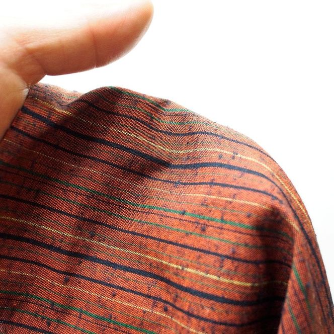 【工夫庵】唐桟縞（とうざんじま）座布団 えんじ（2枚セット）（EE） 261009_B-NS07VC04