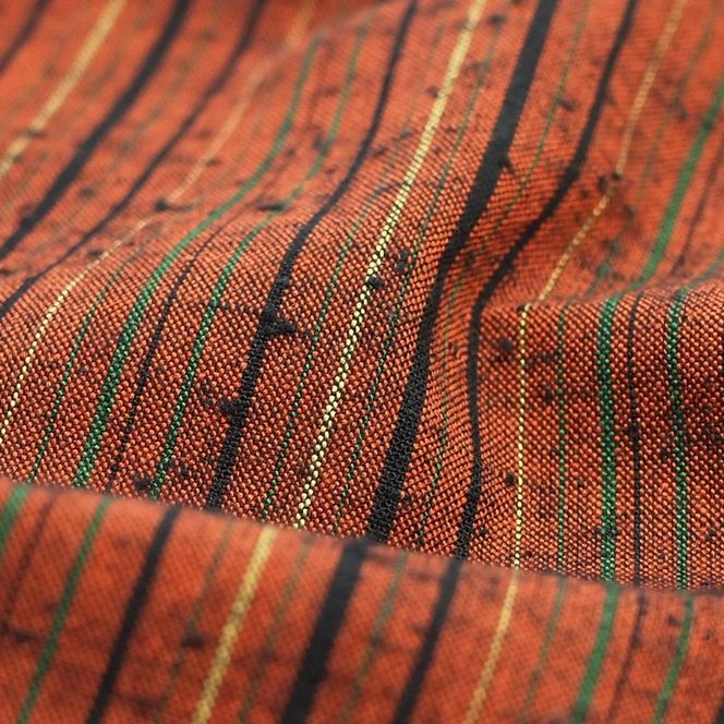 【工夫庵】唐桟縞（とうざんじま）座布団 えんじ（2枚セット）（EE） 261009_B-NS07VC04