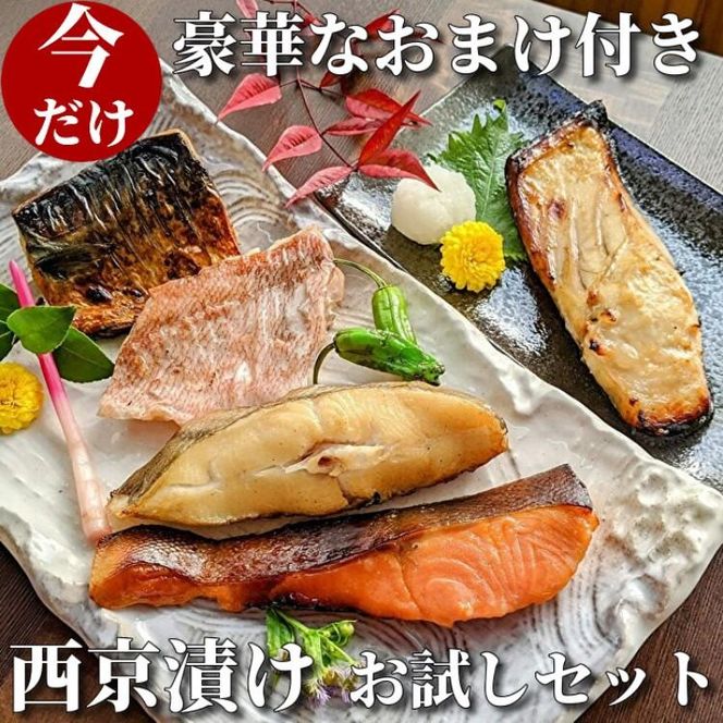 【京の魚匠 ぼんち】手作り西京漬け〈お試しセット〉5魚種5切れ詰め合わせ 261009_B-QG03