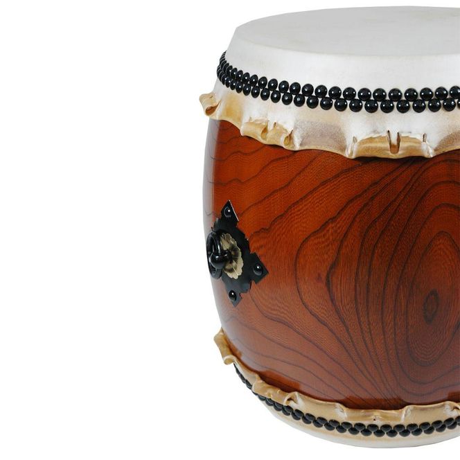 【太鼓センター】長胴太鼓（欅材くりぬき胴）1尺5寸 261009_B-SF03