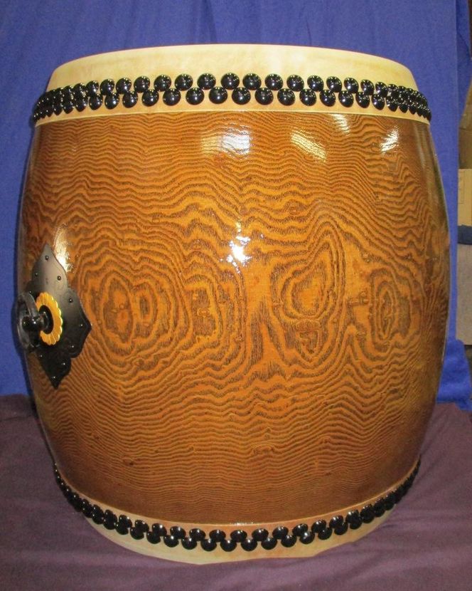 【太鼓センター】長胴太鼓（欅材くりぬき胴）1尺5寸 261009_B-SF03